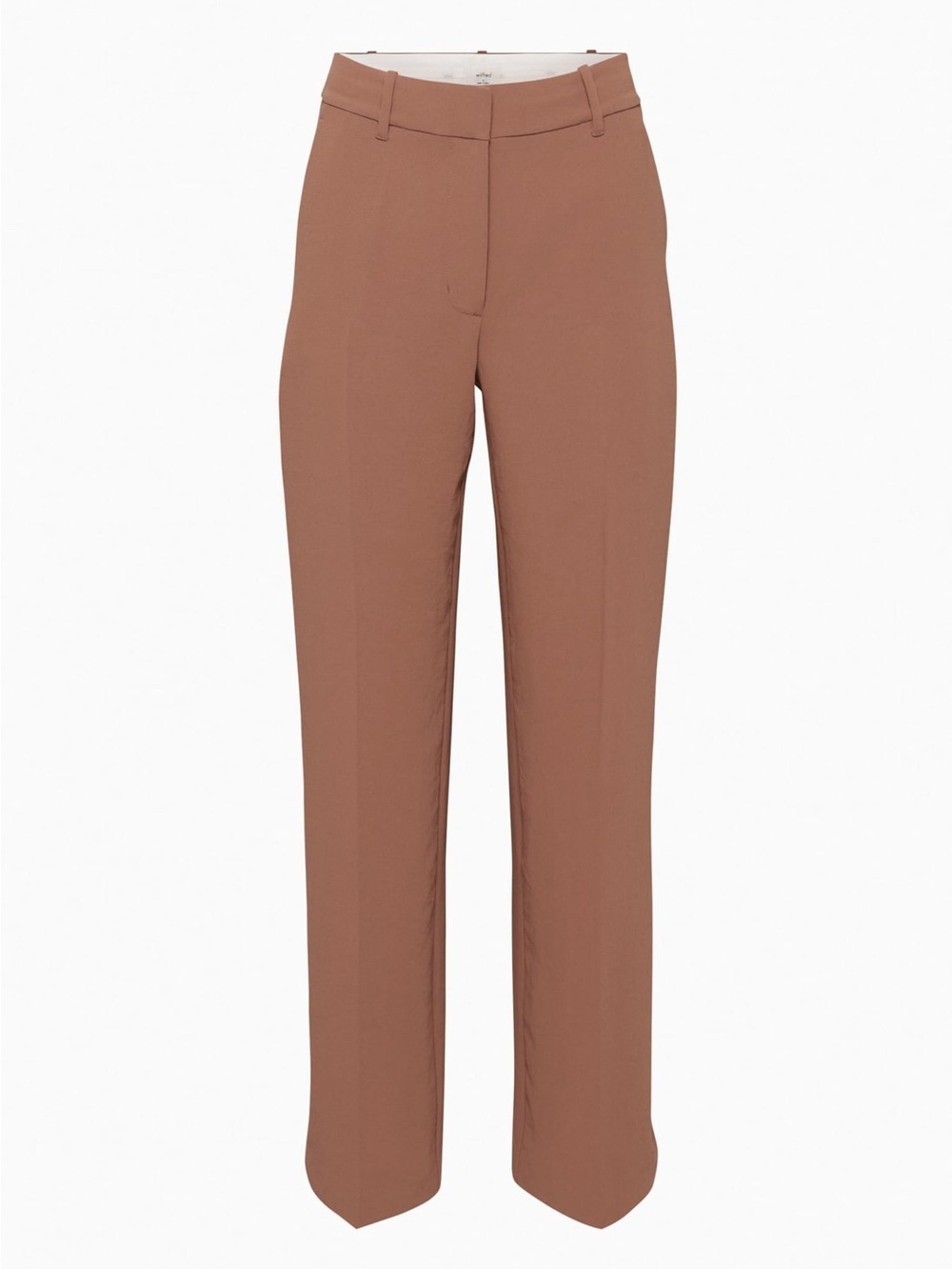 Wilfred Straight Leg High Waist Trouser Pant Light Brown Crepette Size 0
